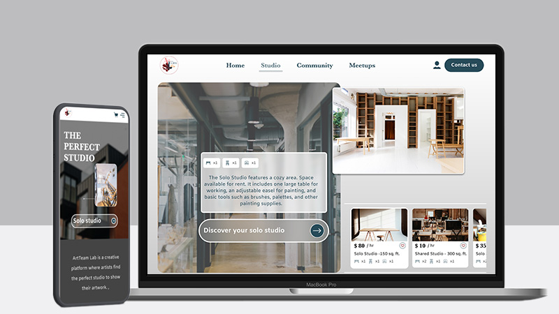 both mobile and laptop showing the landing page